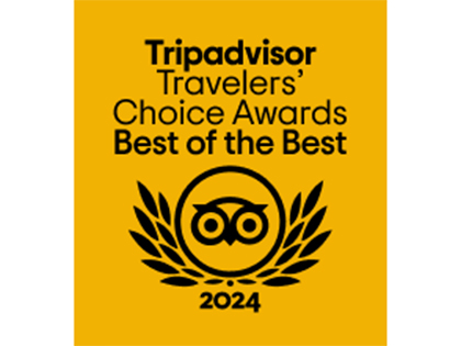 Tripadvisor award for Best of the Best Traveller's Choice 2024.
