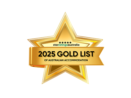 Star Rating Australia 2025 Gold List award for accommodation.