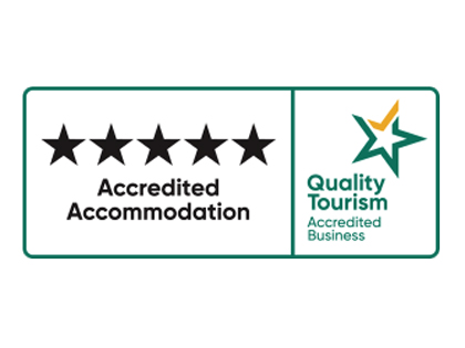 5 Star accredited accomodation award 